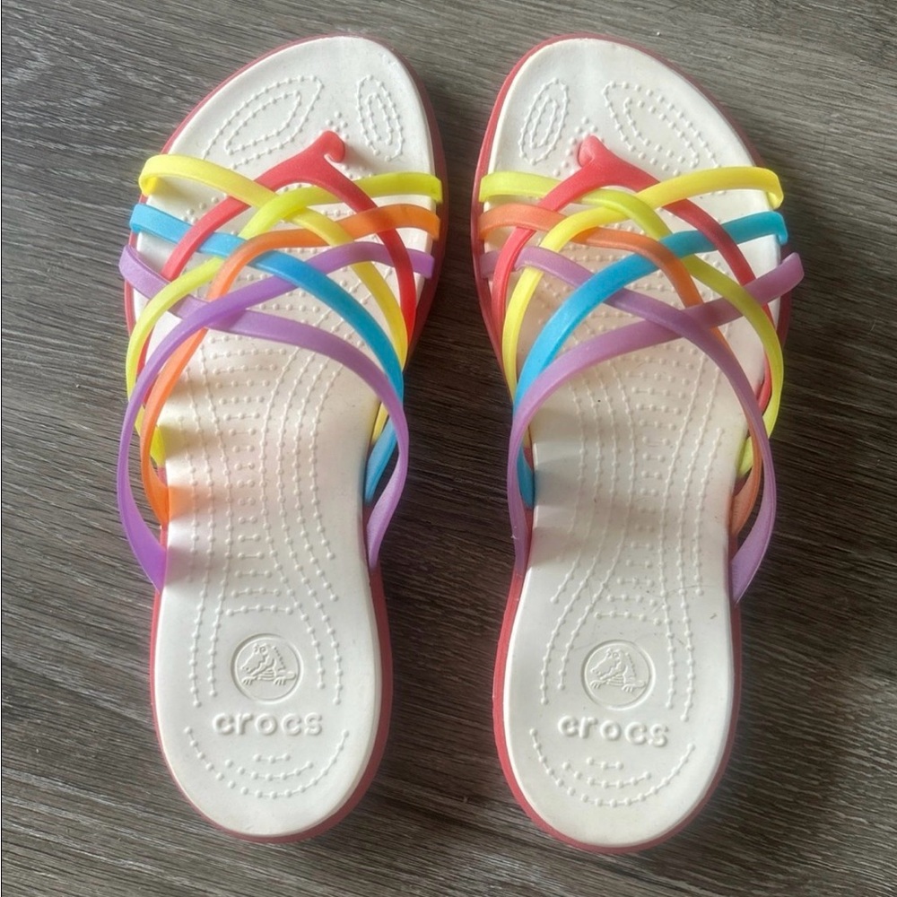 CROCS Women's Rainbow Strappy Sandals